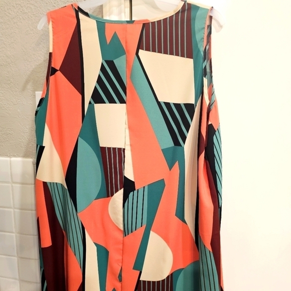 NWOT Temu Polychrome cover up/Tunic Sleeveless long hem XL - Picture 7 of 12